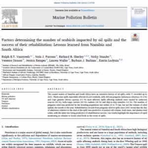 Factors determining the number of seabirds impacted by oil spills and the success of their rehabilitation: lessons learned from Namibia and South Africa