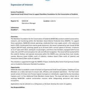 First-page preview of Experienced Small Vessel Crew — Expression of Interest
